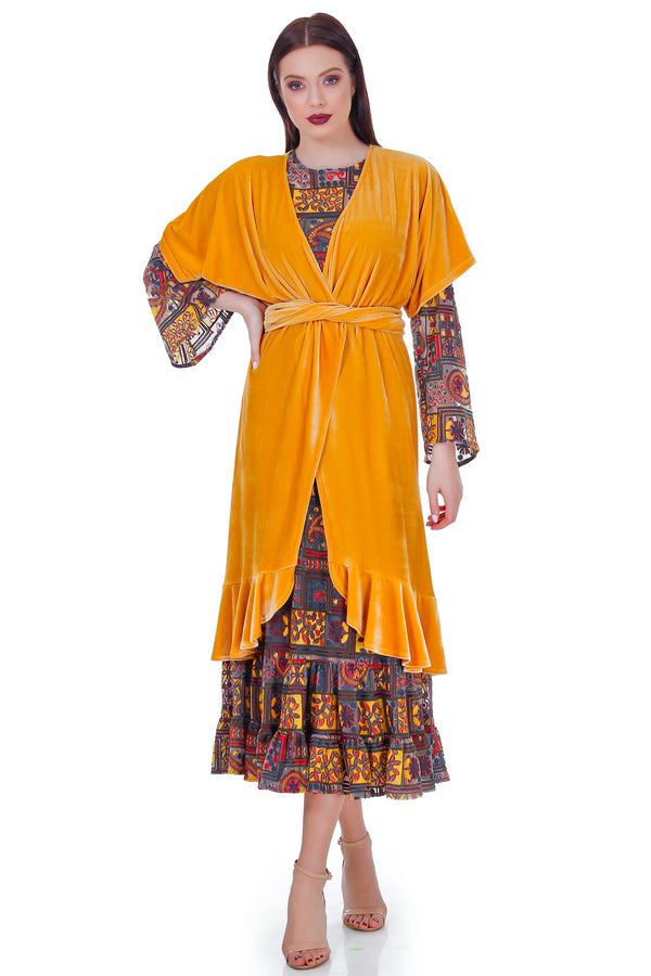 Bluzon catifea galbena RM-61